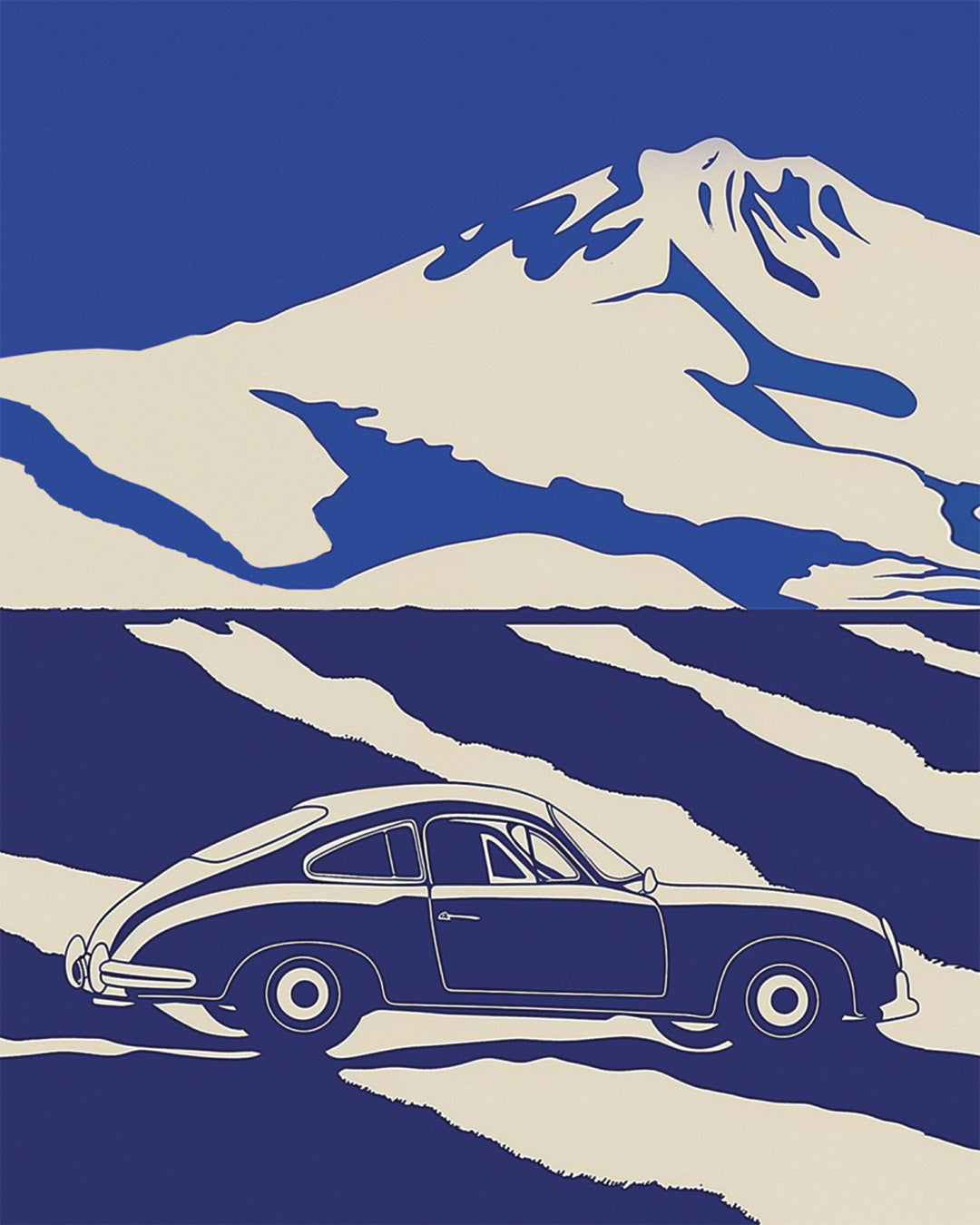 Plakat: Auto pod wulkanem