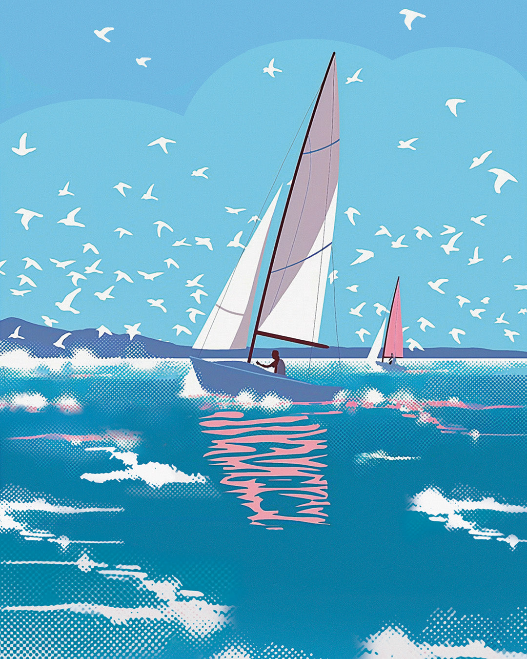 Plakat: Żagle w słońcu