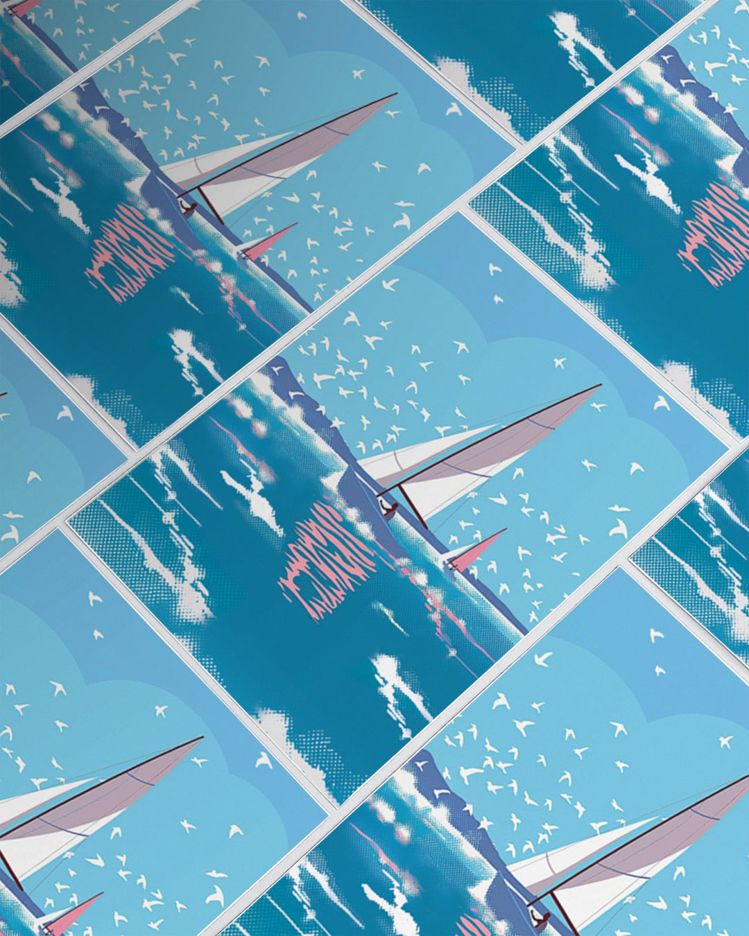 Plakat: Żagle w słońcu