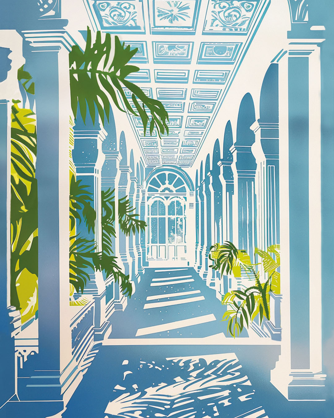 Plakat: Oranżeria akwarelą